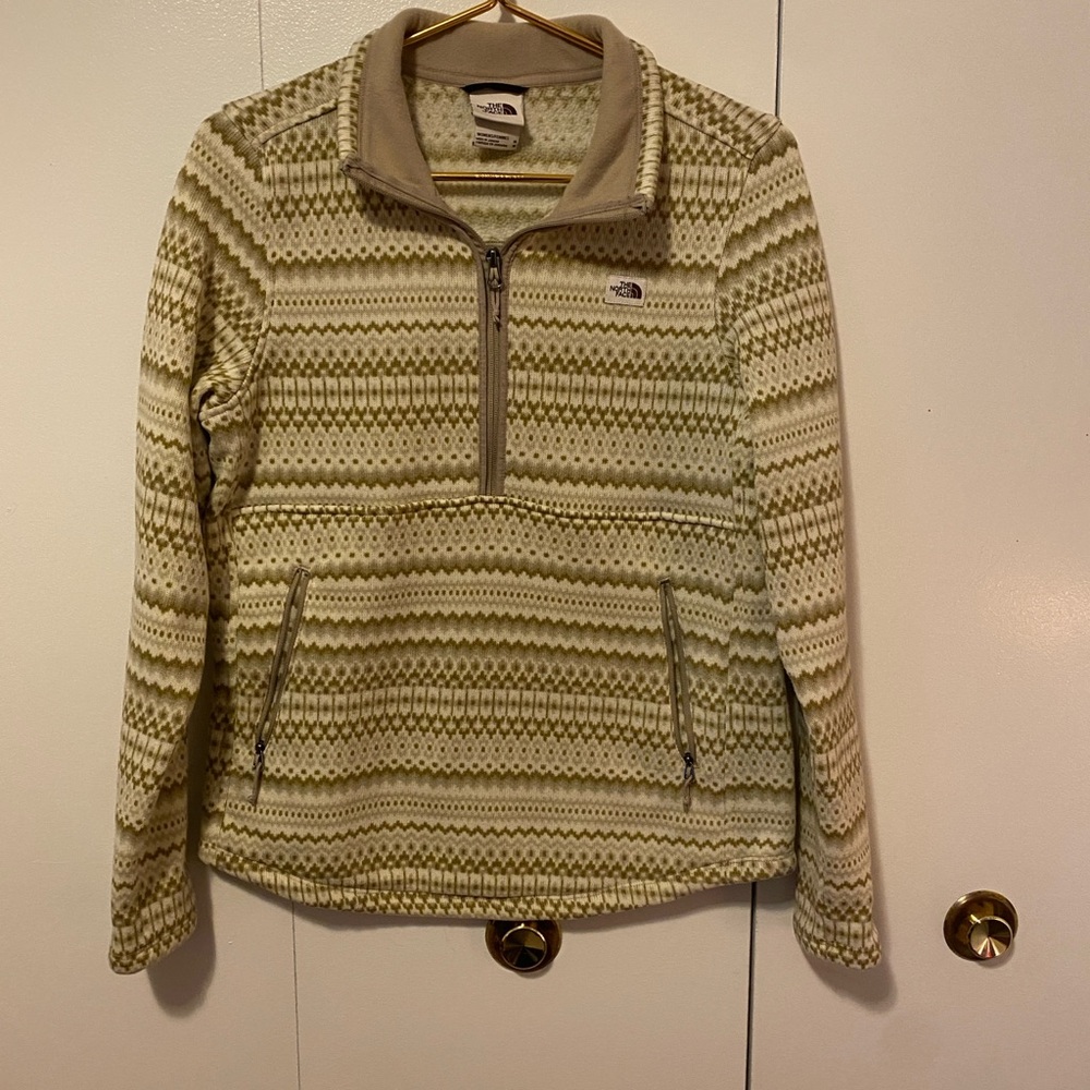 THE NORTH FACE PRINTED CRESCENT 1/4 ZIP PULLOVER FLEECE WOMEN'S
